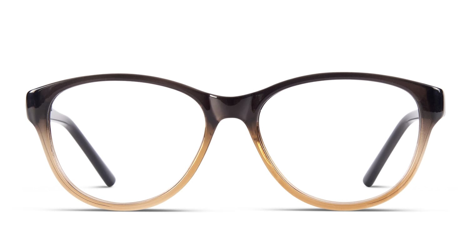 Amelia E. Chelsey Black, Brown glasses - Black / Brown - Frontal View