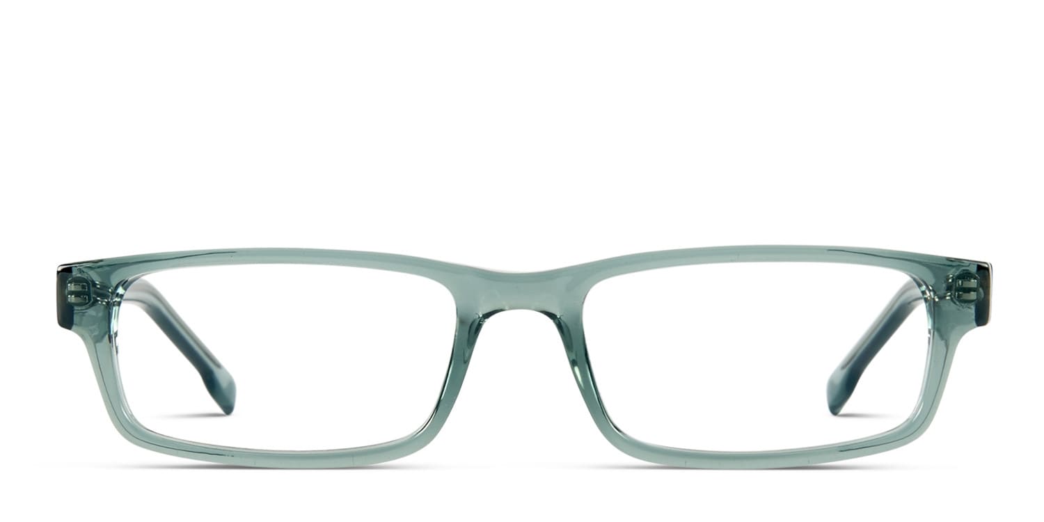 Revel Nero Green, Clear glasses - Green / Clear - Frontal View