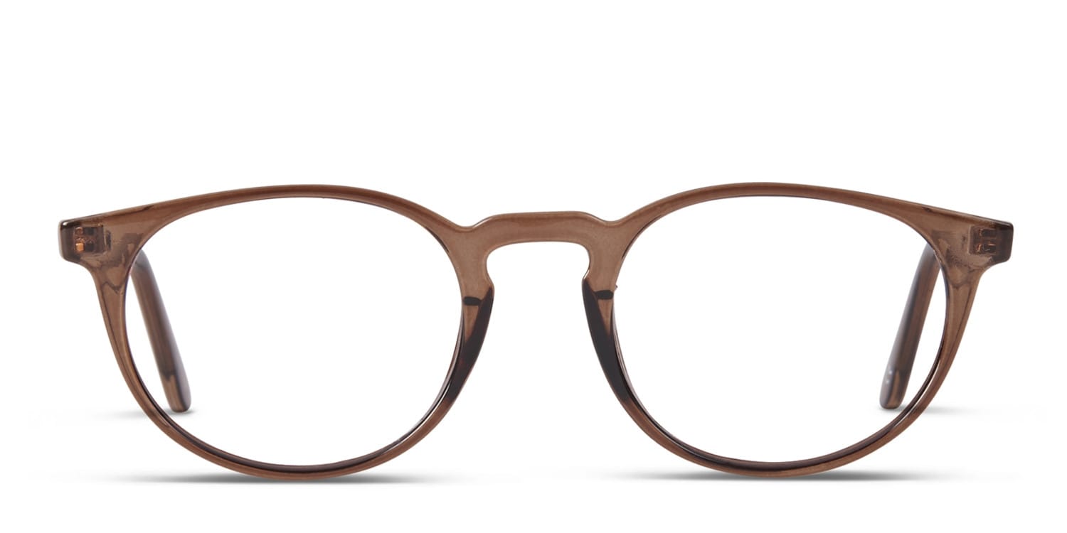 Nessie Clear Brown glasses - Brown / Clear - Frontal View