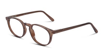 Nessie Clear Brown glasses - Brown / Clear - Angle View