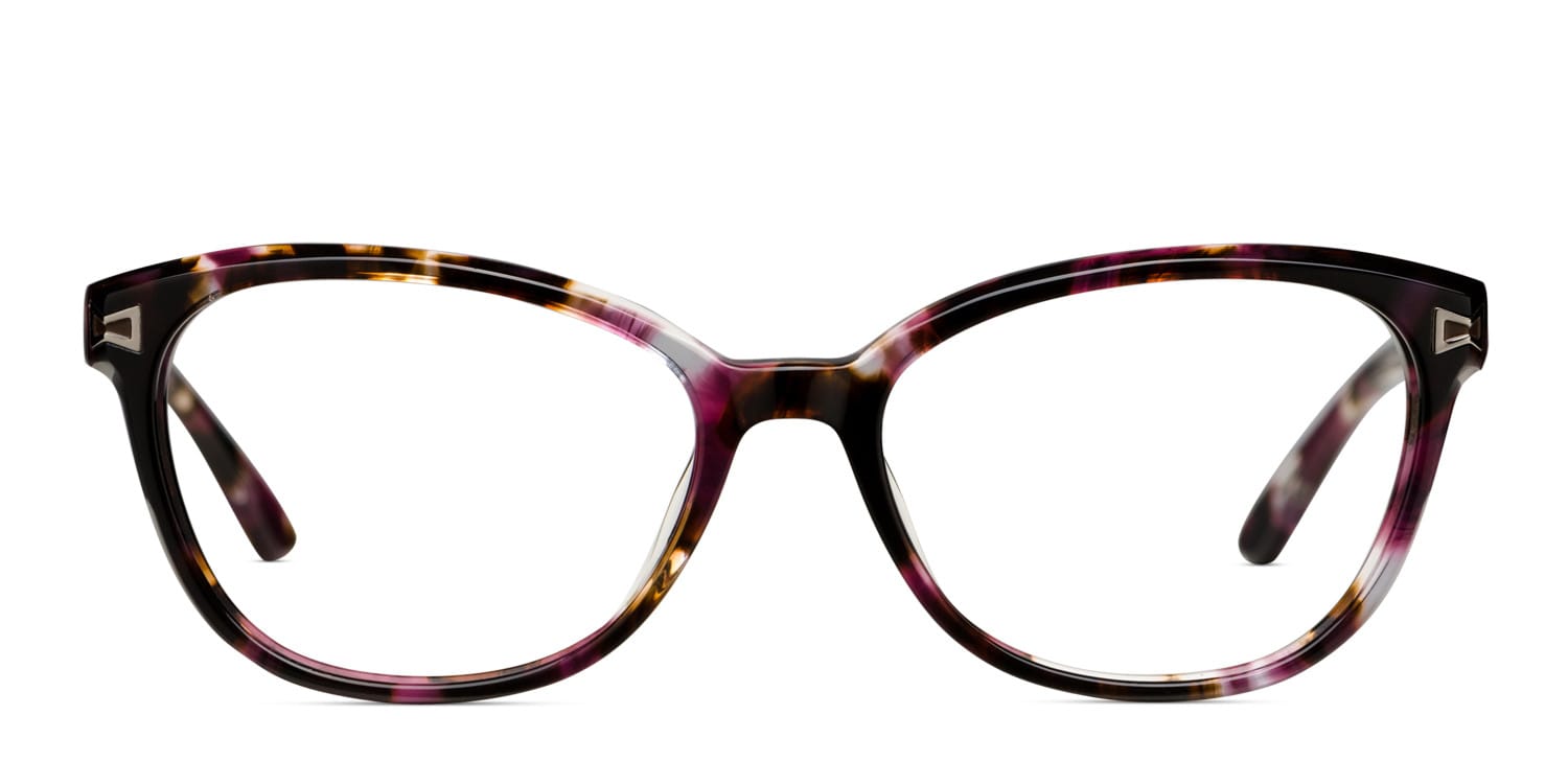 Amelia E. Karenina Brown w/Purple glasses - Brown / Purple - Frontal View