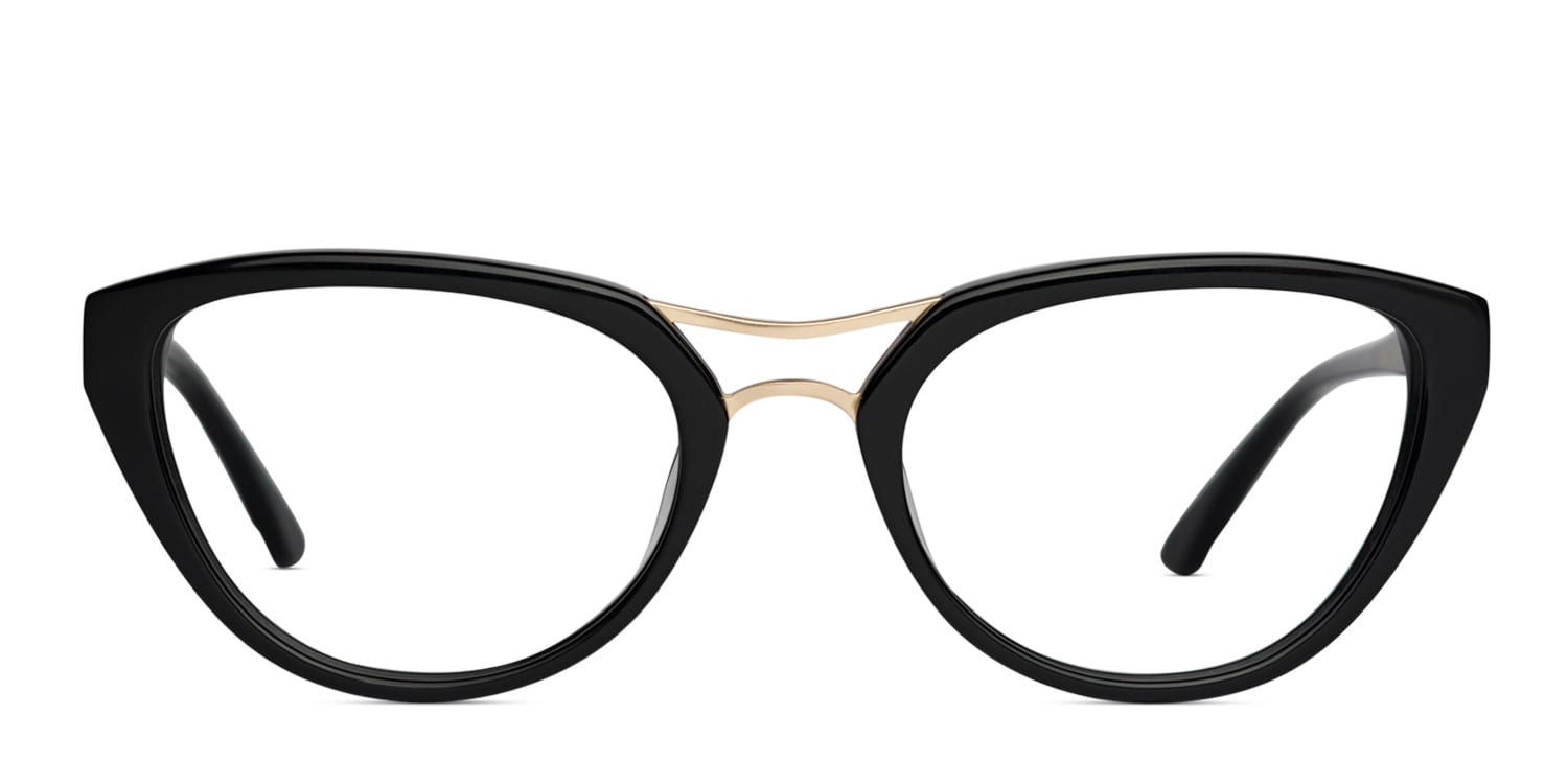 Amelia E. Dalloway Black glasses - Black - Frontal View