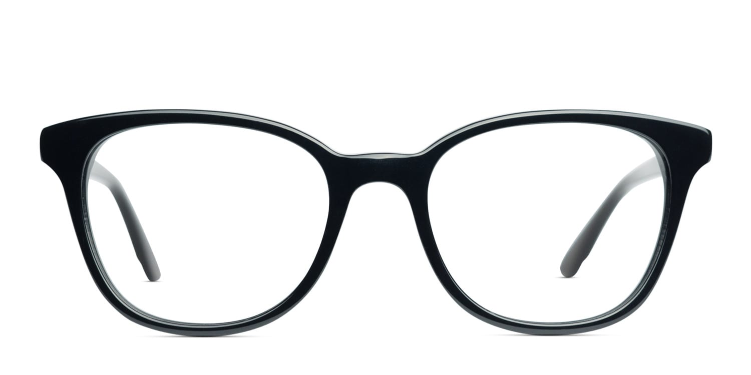 Amelia E. Angell Black w/Brown glasses - Black / Brown - Frontal View