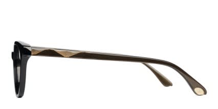 Amelia E. Angell Black w/Brown glasses - Black / Brown - Side View