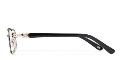 Leslie Black w/Gold glasses - Black / Gold - Side View
