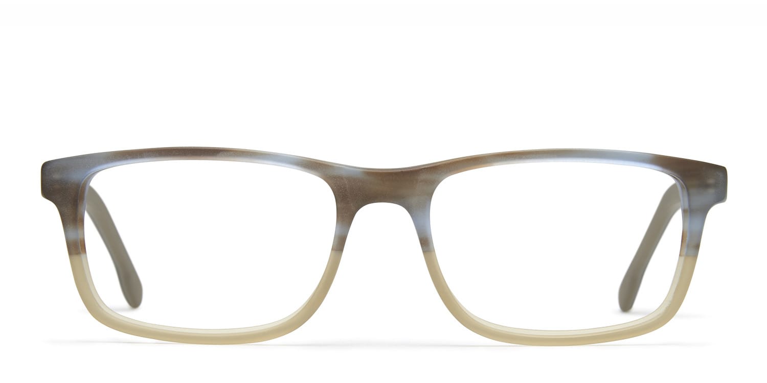 Glenn Taupe/Blue glasses - Brown / Beige - Frontal View