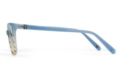 Tandy Clear Blue w/Taupe glasses - Blue / Beige - Side View