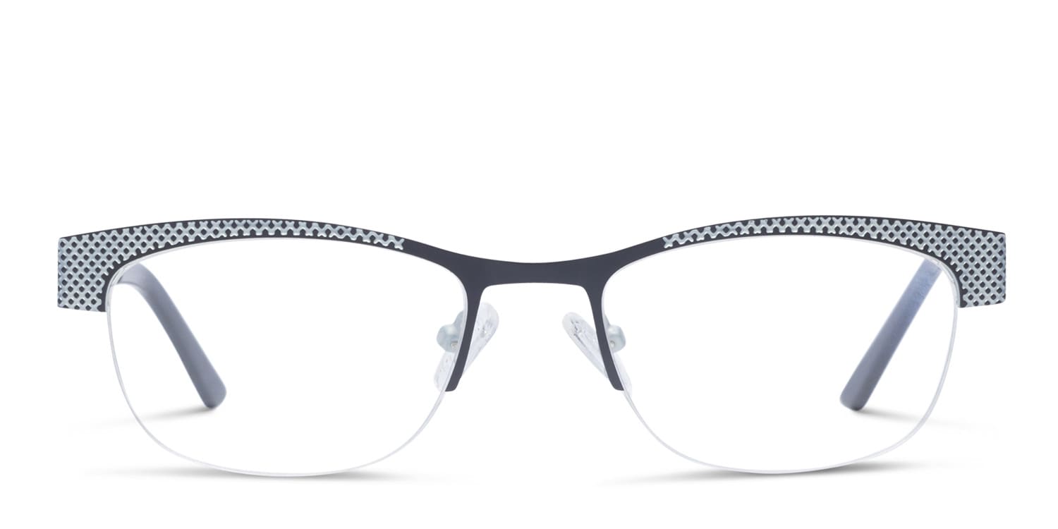 Amelia E. Adaline Black w/Gray glasses - Black / Gray - Frontal View