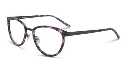 Ottoto Thelma Purple Tortoise glasses - Tortoise / Purple - Angle View