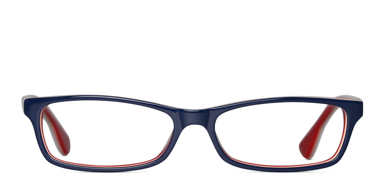 Amelia E. Neola Blue w/Red glasses - Blue / Red - Frontal View