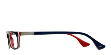 Amelia E. Neola Blue w/Red glasses - Blue / Red - Side View