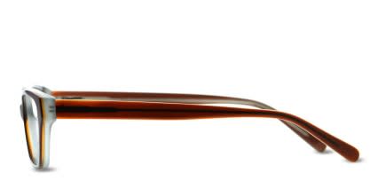 Morgayne Brown/Clear glasses - Brown / Clear - Side View