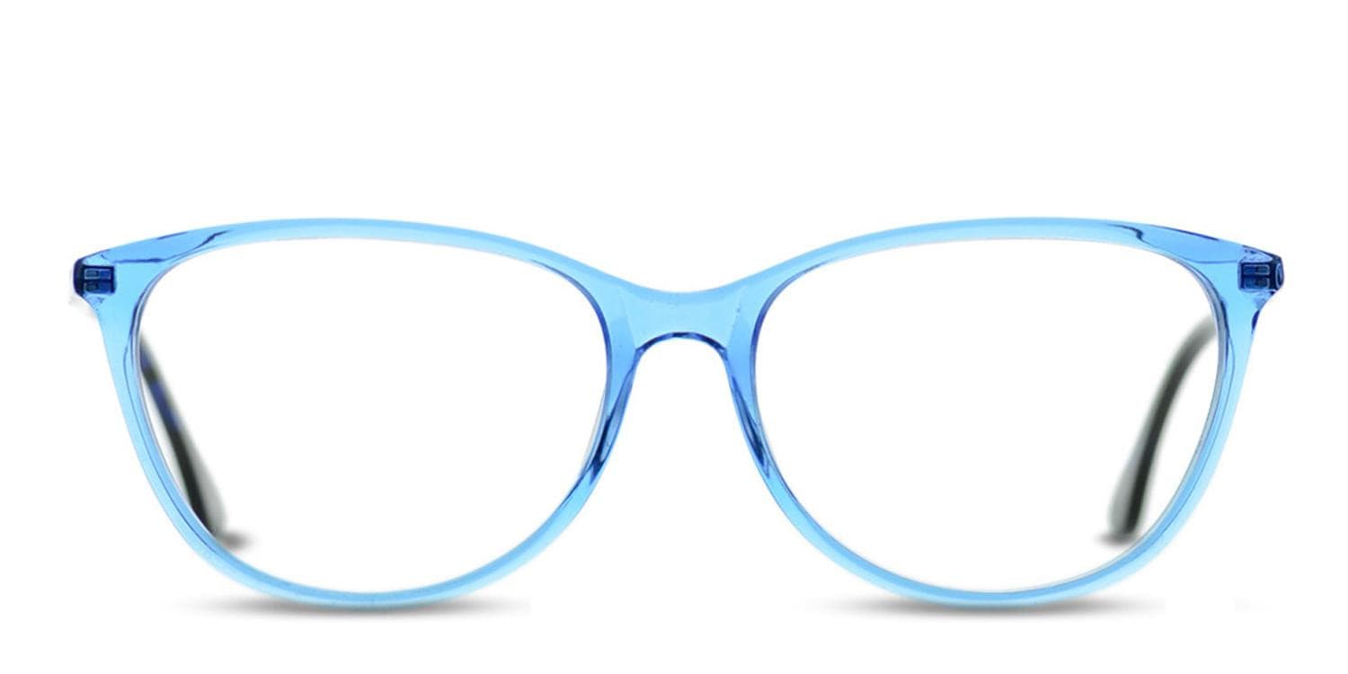 Amara Clear Blue glasses - Blue / Clear - Frontal View
