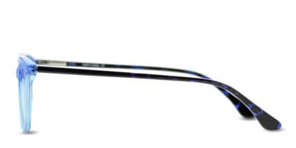 Amara Clear Blue glasses - Blue / Clear - Side View