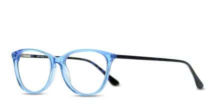 Amara Clear Blue glasses - Blue / Clear - Angle View