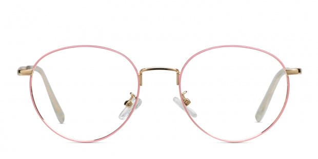 Ottoto Chantal Pink w/Gold Eyeglasses | Includes FREE Rx Lenses