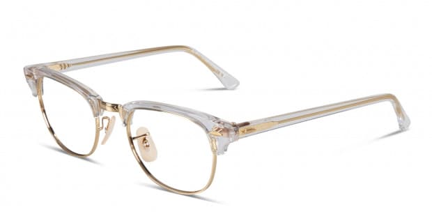 Ray ban clear glasses gold online