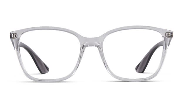 Ray-Ban RX7066 Clear/Gray Eyeglasses | Includes FREE Rx Lenses