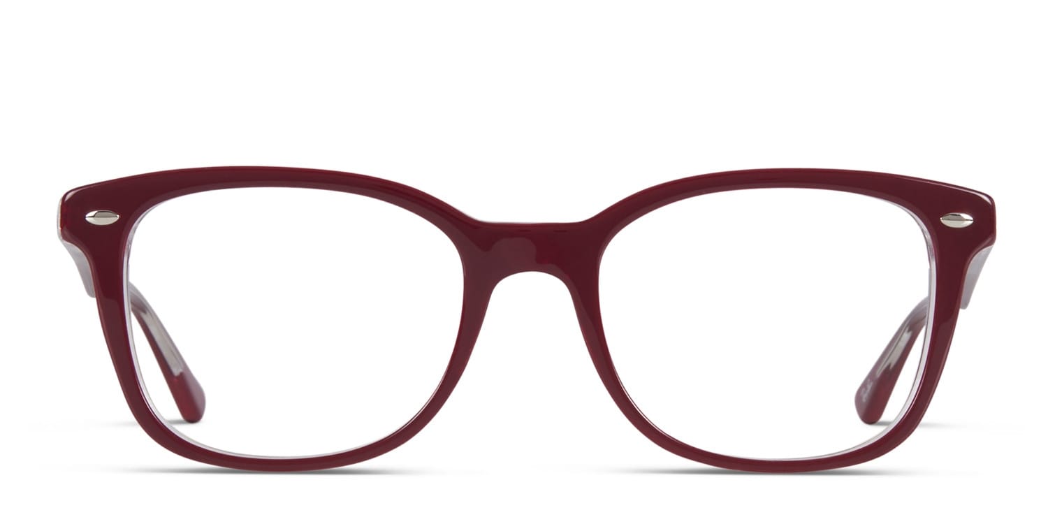 Ray-Ban RB5285 Burgundy glasses - Red - Frontal View