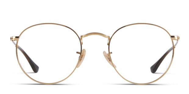 Ray Ban RX3447V Round Metal Gold Eyeglasses Includes FREE Rx Lenses