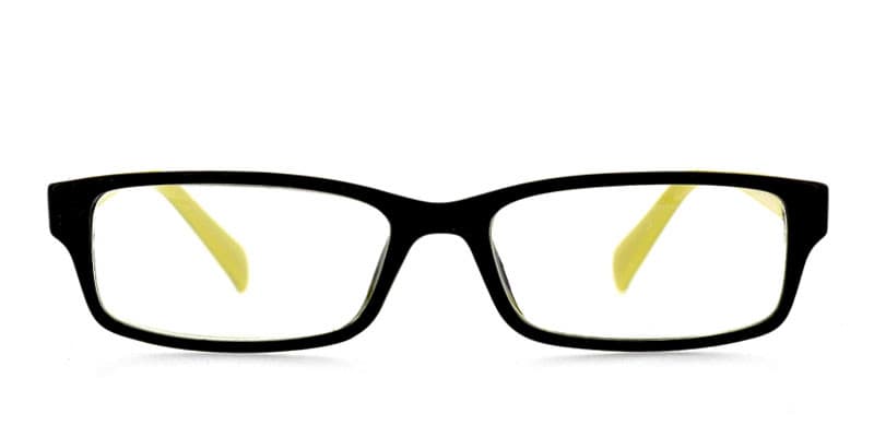 Reece Jakob 6027 Black w/Yellow NA glasses - Black - Frontal View