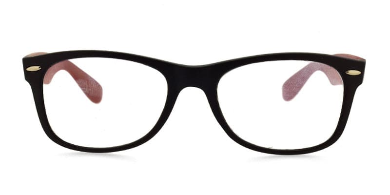Reece Jakob 6038 Black w/Red NA glasses - Black - Frontal View