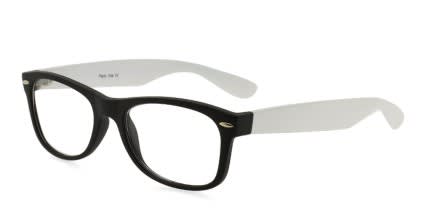 Reece Jakob 6038 Black w/White NA glasses - Black - Angle View