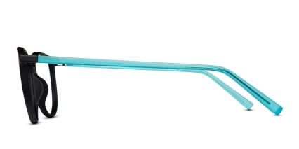 GM 5040 Black w/Teal glasses - Black / Blue - Side View