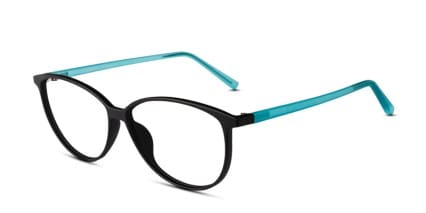GM 5040 Black w/Teal glasses - Black / Blue - Angle View
