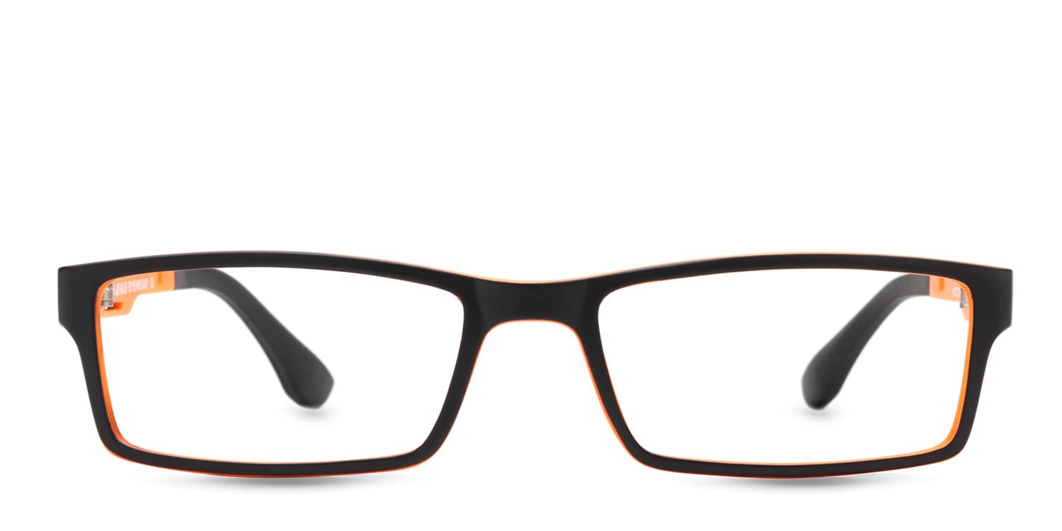 Charlie Black w/Orange glasses - Black / Orange - Frontal View