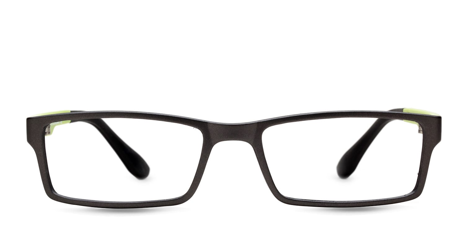 Charlie Gray w/Green glasses - Gray / Green - Frontal View