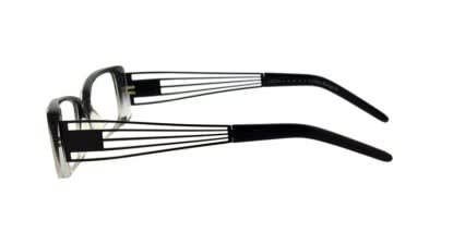 One EG3430 Black w/Clear NA glasses - Black / Clear - Side View