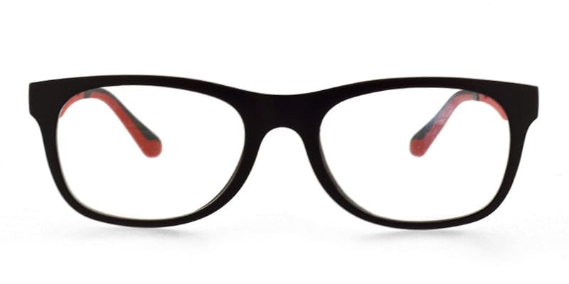 One Ultem 2294 Black w/Red NA glasses - Black - Frontal View