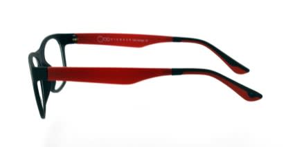 One Ultem 2294 Black w/Red NA glasses - Black - Side View