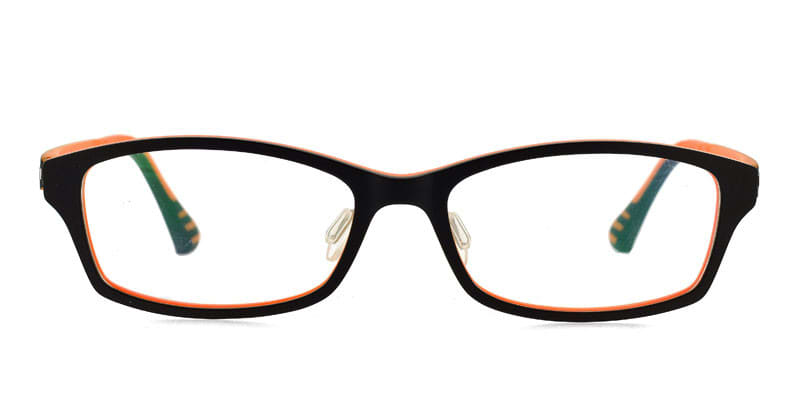 ULTEM Notia 2001 Black w/Orange NA glasses - Black - Frontal View