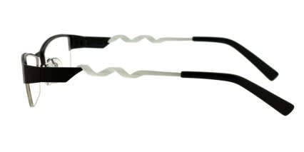 One WA6452 Black w/White glasses - Black / White - Side View