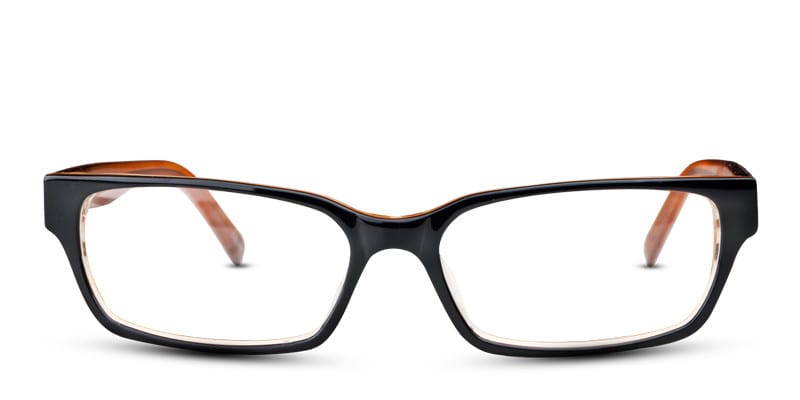 Estlyn 8494 Black w/Brown NA glasses - Brown - Frontal View