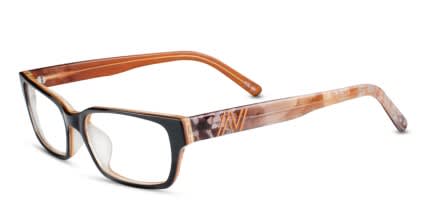 Estlyn 8494 Black w/Brown NA glasses - Brown - Angle View