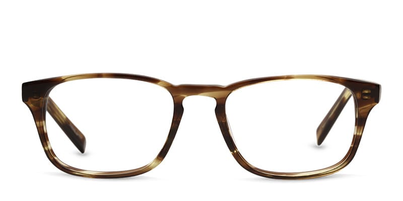 Cypres Green glasses - Brown / Green - Frontal View