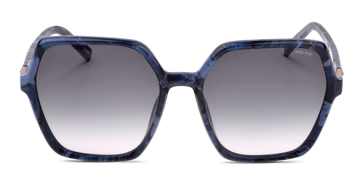 Police Swan 3 SPLF36 Blue, Tortoise glasses - Blue / Tortoise - Frontal View