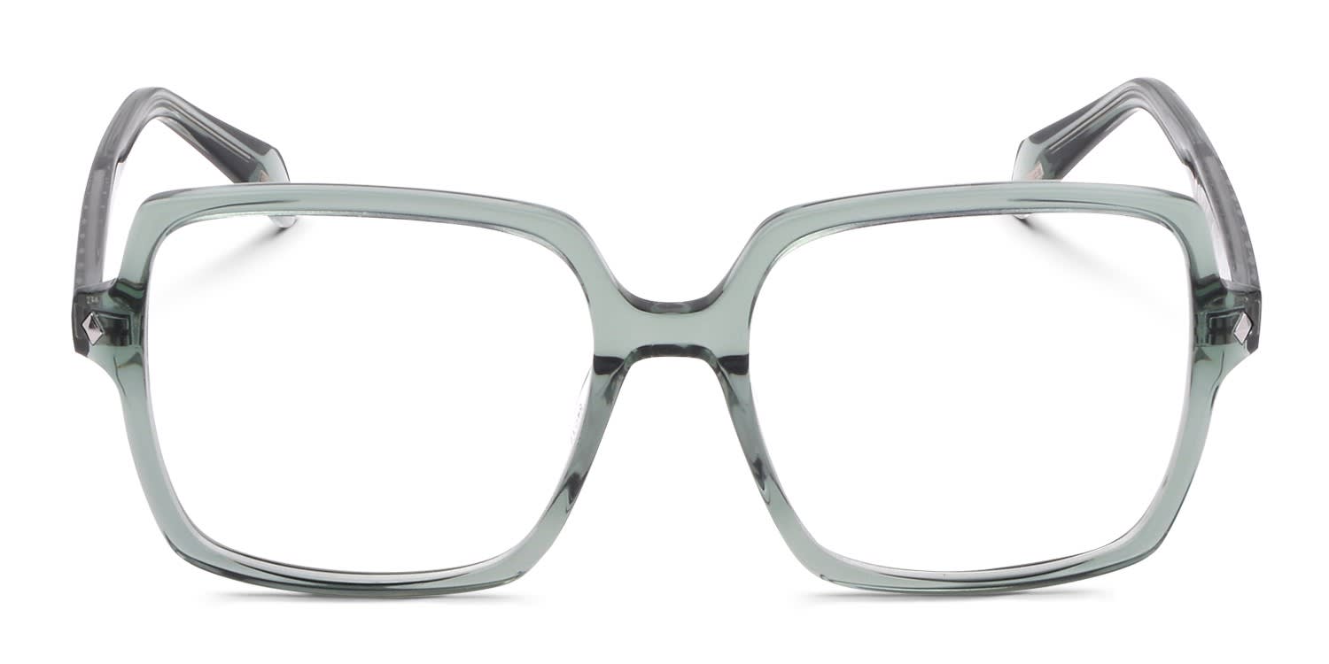 Police Dawn 9 VPLG30 Green glasses - Green - Frontal View