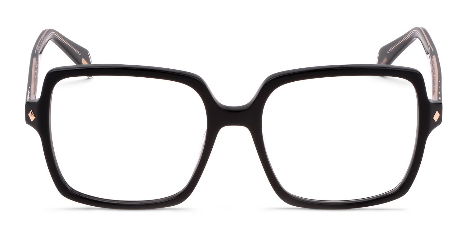Police Dawn 9 VPLG30 Shiny Black glasses - Shiny Black - Frontal View