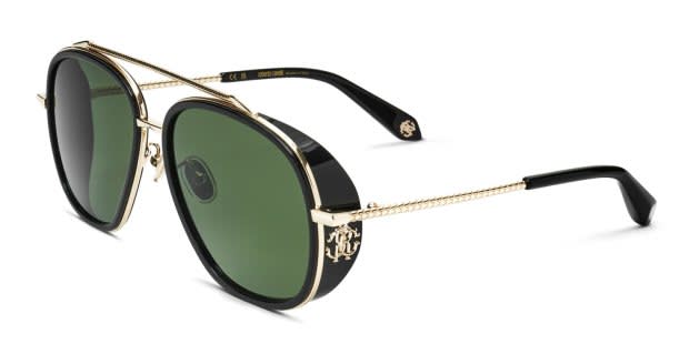 Roberto Cavalli SRC008M pink , gold frame with green lenses