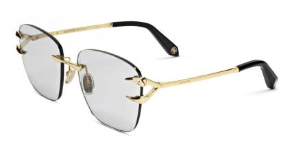 Roberto Cavalli SRC022 Yellow, Gold glasses - Yellow / Gold / Gray - Angle View