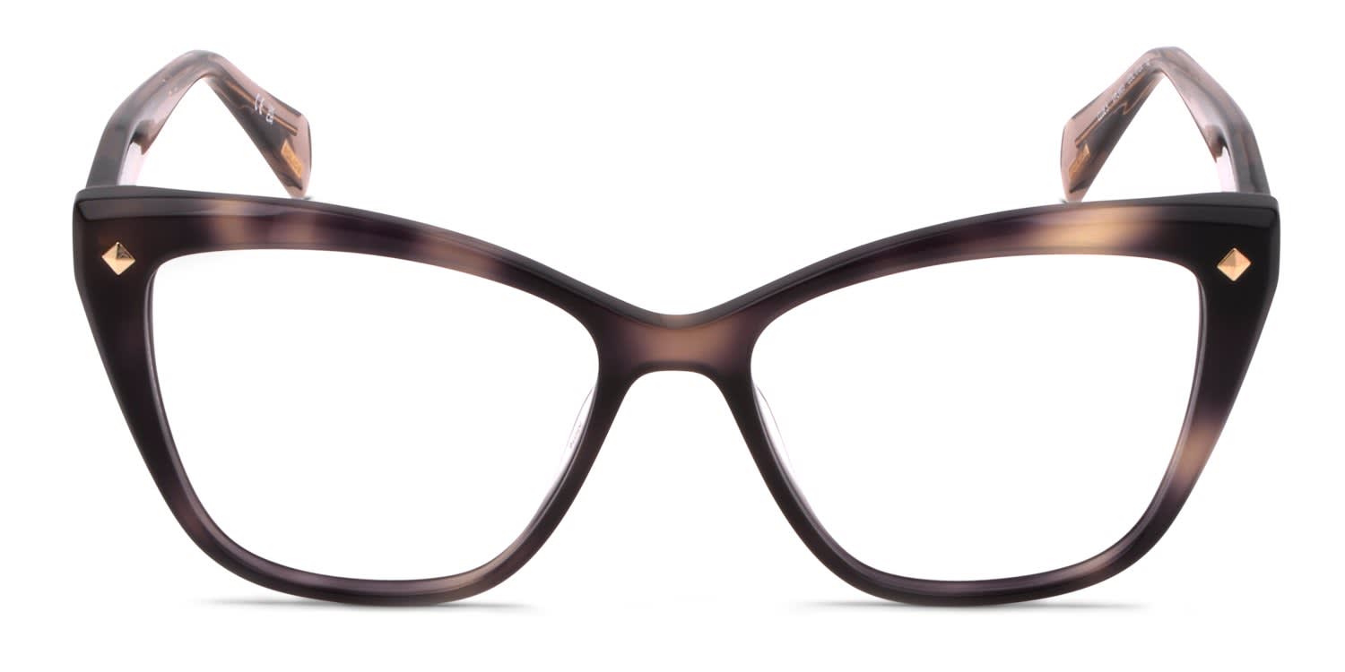 Police Clue 5 VPLM03M Tortoise, Beige Prescription Eyeglasses display picture 2