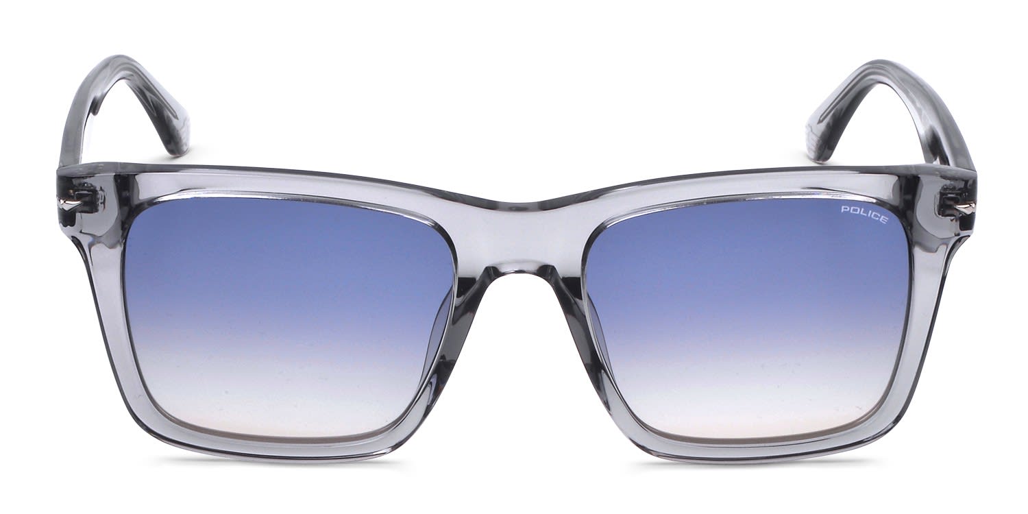 Police Champ 9 SPLN35 Gray, Clear glasses - Gray / Clear - Frontal View