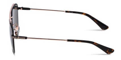 Police Octane 10 SPLN38 Black, Gold glasses - Black / Gold - Side View