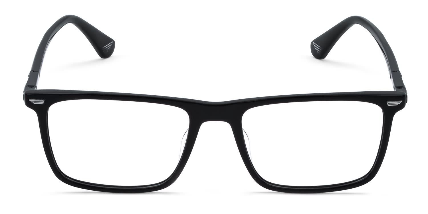 Police New Crossroads 1 VPLQ68 Shiny Black glasses - Shiny Black - Frontal View