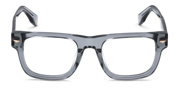 Police Supernova 3 VPLQ72E Gray, Clear Prescription Eyeglasses