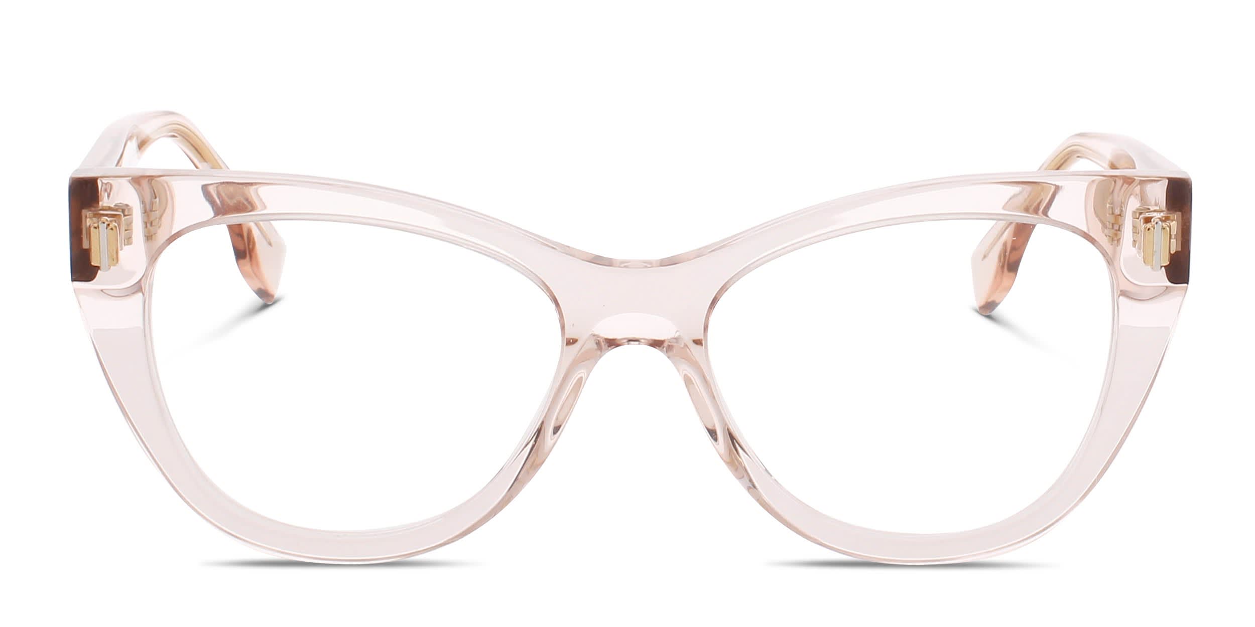 Fendi FE50086I Pink, Clear glasses - Pink / Clear - Frontal View